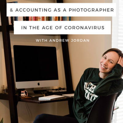 Navigating unemployment and accounting as a photographer in the age of coronavirus (heading image with Allie Siarto working from home)