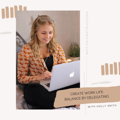 Create work life balance by delegating with Holly Smith - a photo of Holly working on a laptop on her bed